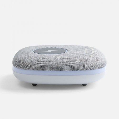 Bluetooth-колонка с беспроводной зарядкой и подсветкой Terrafonic, серая