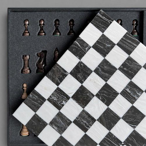 Шахматы ручной работы TABIA из акрилового камня/дерево Бук