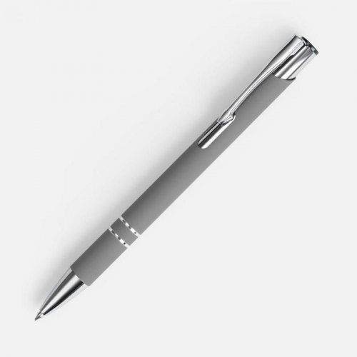 Ручка шариковая Keskus Soft Touch, серая