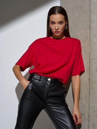 Футболка Oversize Premium, красная