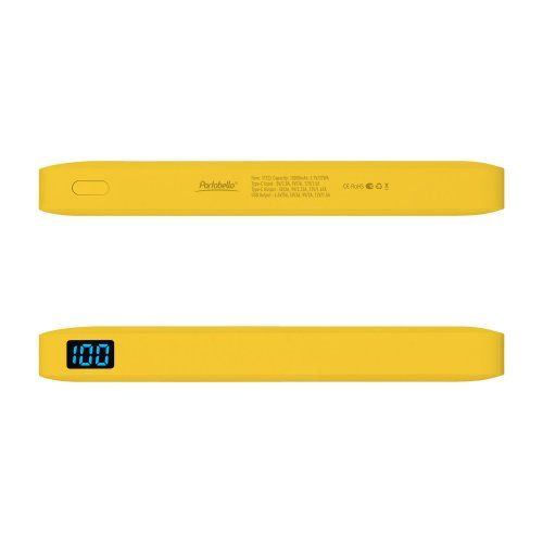 Внешний аккумулятор с подсветкой Анкор Плюс PD (Ancor PD Plus) 10000 mAh, желтый