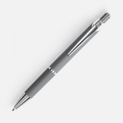 Ручка шариковая Chromos Soft Touch, серая