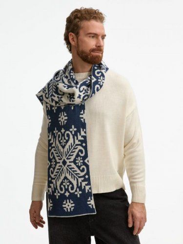 Шарф Wintertude L, синий с белым