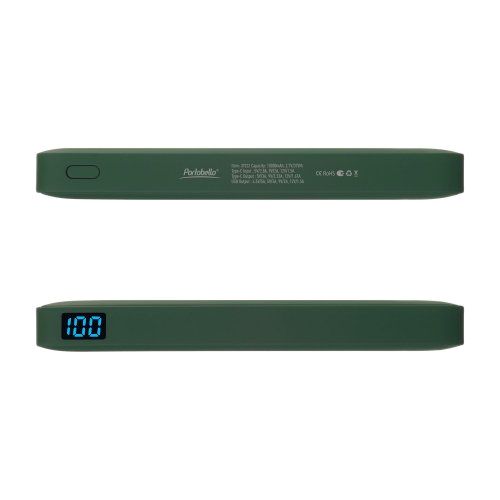 Внешний аккумулятор с подсветкой Анкор Плюс PD (Ancor PD Plus) 10000 mAh, зеленый