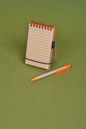 Блокнот на кольцах Eco Note с ручкой, оранжевый