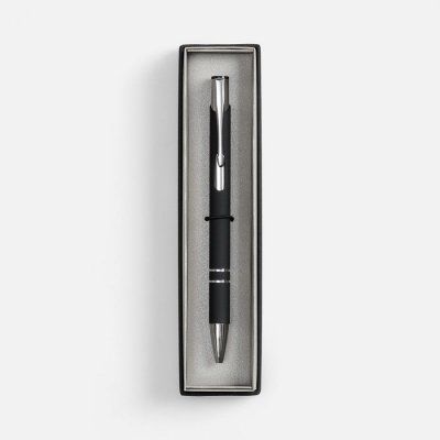 Ручка шариковая Keskus Soft Touch в футляре, черная
