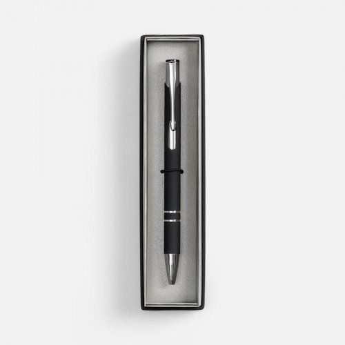 Ручка шариковая Keskus Soft Touch в футляре, черная