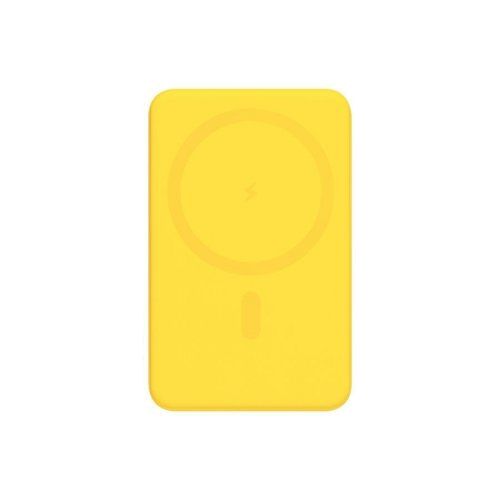 Внешний аккумулятор Ларго PD (Largo PD) 5000mAh с функцией беспроводной зарядки 15W, желтый