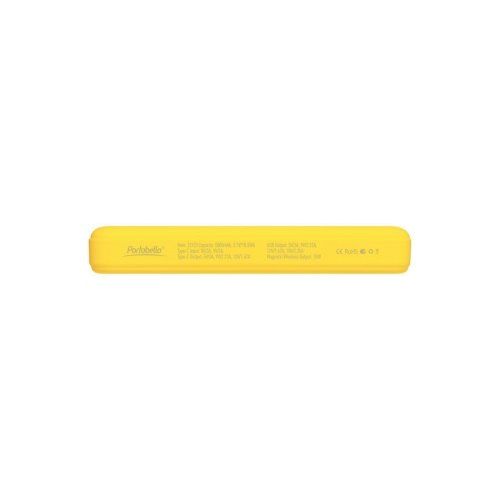Внешний аккумулятор Ларго PD (Largo PD) 5000mAh с функцией беспроводной зарядки 15W, желтый