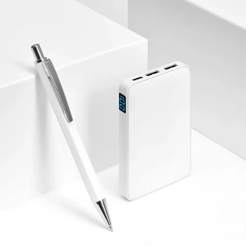 Внешний аккумулятор с подсветкой Анкор (Ancor) 5000 mAh, белый