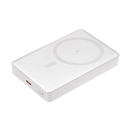 Внешний аккумулятор Атлантис Плюс PD (Atlantis PD Plus) 10000mAh с функцией беспроводной зарядки 15W, серебряный