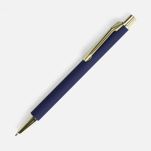 Ручка шариковая Lobby Soft Touch Gold, синяя