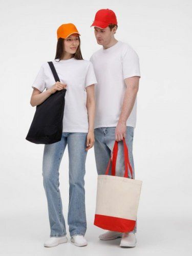 Холщовая сумка Shopaholic, красная