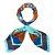 ПЛАТОК "НЕОПОЛИТЕН" 120х120 ШЕЛК ГОЛУБОЙ