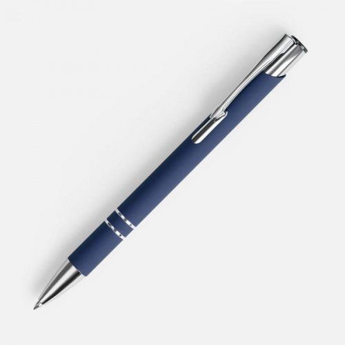 Ручка шариковая Keskus Soft Touch, темно-синяя