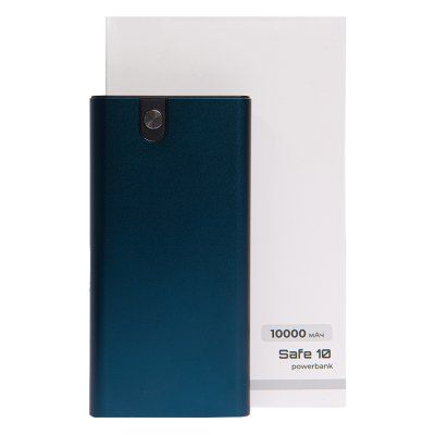 Универсальный аккумулятор OMG Safe 10 (10000 мАч), синий, 13,8х6.8х1,4 см