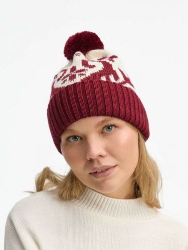 Шапка Wintertude, красная с белым