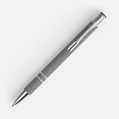 Ручка шариковая Keskus Soft Touch, серая
