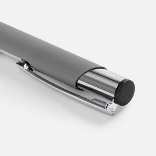 Ручка шариковая Keskus Soft Touch, серая