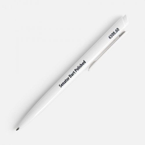 Ручка шариковая Senator Dart Polished, белая