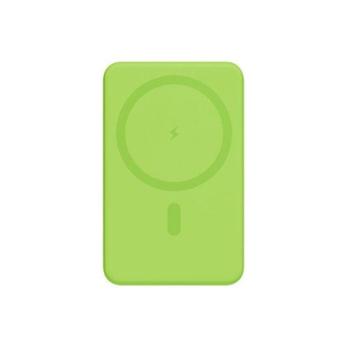 Внешний аккумулятор Ларго PD (Largo PD) 5000mAh с функцией беспроводной зарядки 15W, салатовый