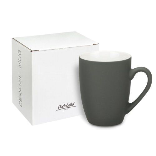 Керамическая кружка Alba, 350 ml, soft-touch, серая