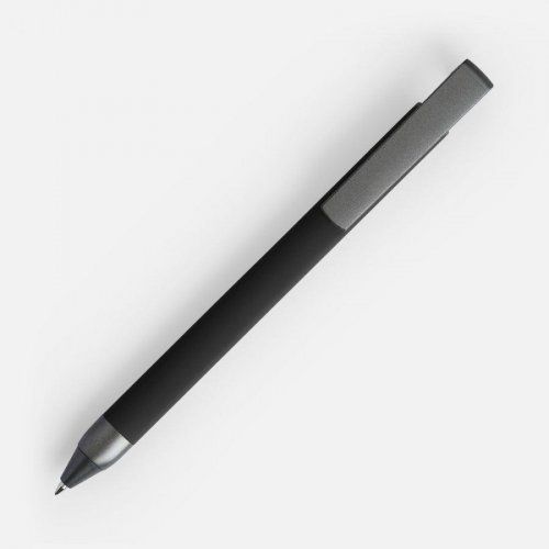 Ручка шариковая Standic Soft Touch с подставкой для телефона, черная