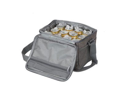 Изотермическая сумка-холодильник на 12 банок 0,5л, серый