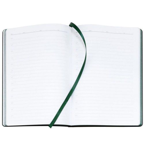 Ежедневник Bookmark, недатированный, черный с зеленым