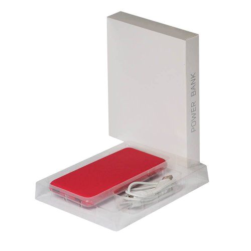 Внешний аккумулятор, Grand PB, 10000 mAh, красный, подарочная упаковка с блистером