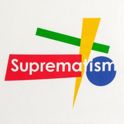 Холщовая сумка Suprematism, молочно-белая