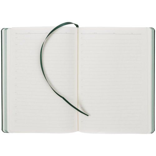 Ежедневник Shall, недатированный, зеленый, с белой бумагой