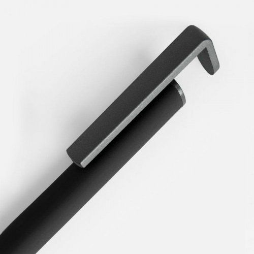 Ручка шариковая Standic Soft Touch с подставкой для телефона, черная