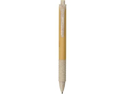 Ручка из бамбука и переработанной пшеницы шариковая Nara, бамбук/бежевый