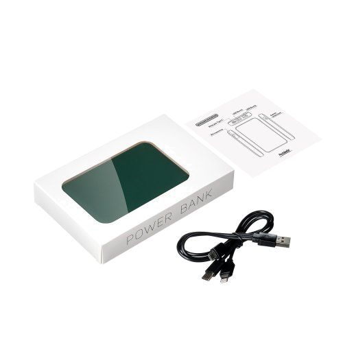 Внешний аккумулятор с подсветкой Анкор (Ancor) 5000 mAh, зеленый