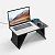Складной стол для ноутбука с беспроводной зарядкой Kickstand Table, серый