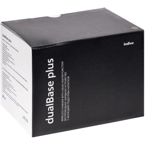 Кружка с подогревом и беспроводной зарядкой dualBase plus, черная