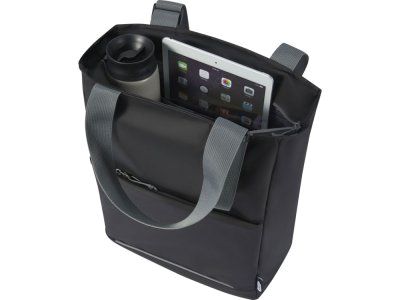 Водонепроницаемая эко-сумка Aqua для ноутбука с диагональю экрана 14 дюймов, сплошной черный