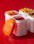 Ланчбокс для снеков Lunch Crunch, белый с оранжевым Ланчбокс для снеков Lunch Crunch, белый с оранжевым