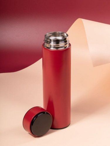 Смарт-бутылка с заменяемой батарейкой Long Therm, красная