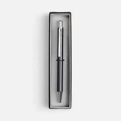 Ручка шариковая Arvent Glossy в футляре, черная