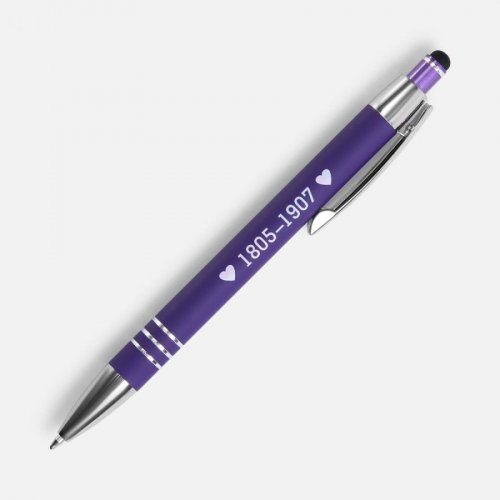 Ручка шариковая Sansen Soft Touch со стилусом, фиолетовая