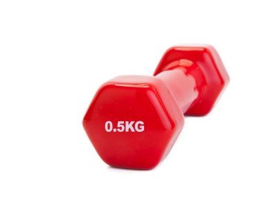 Гантель обрезиненная Alfina 0,5 кг, красный