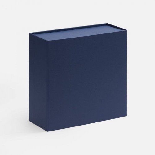 Коробка складная Quadra Fold, темно-синяя