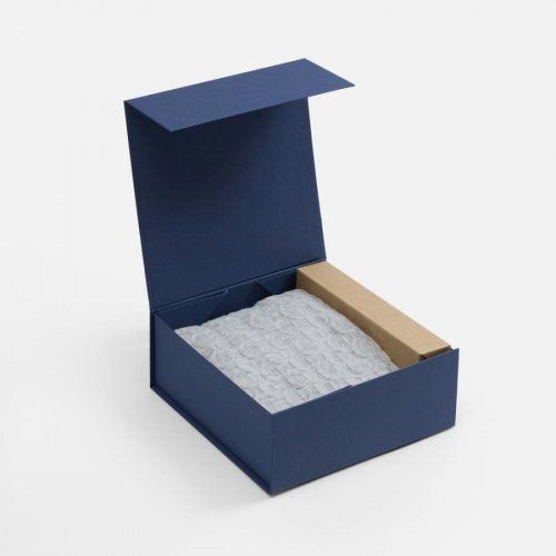 Коробка складная Quadra Fold, темно-синяя