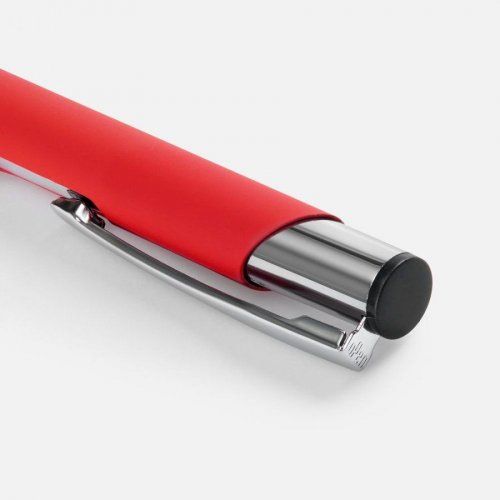 Ручка шариковая Keskus Soft Touch, красная