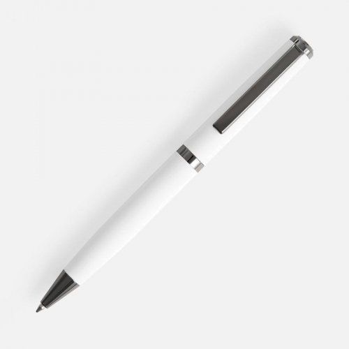Ручка шариковая Inkish Gunmetal в футляре, белая