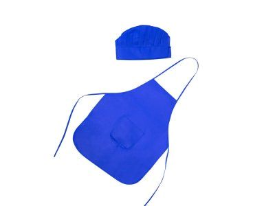Детский комплект JAMIE (фартук, шапочка), королевский синий