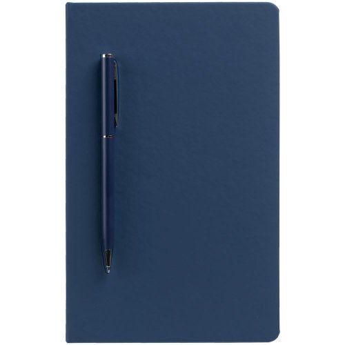 Ежедневник Magnet Shall с ручкой, синий