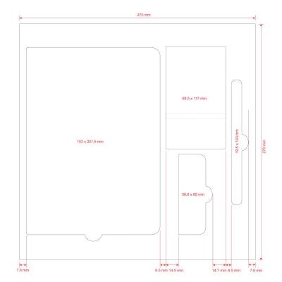 ПОДАРОЧНАЯ КОРОБКА ДЛЯ НАБОРА  СИНЯЯ, 280*280 мм,УНИВЕРСАЛЬНАЯ (со съемным ложементом под ЗУ Vertu, Velutto, Fondo, Vogue)